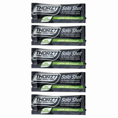 THORTZ SOLO SHOT SACHET 3G SOLO SHOTS PACK X 50PK LEMON LIME